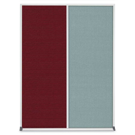 United Visual Products Double Door Radius Corkboard, 48"X36", S UV8003-SATIN-KEYLIME